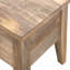 Banc de rangement en bois massif brun clair
