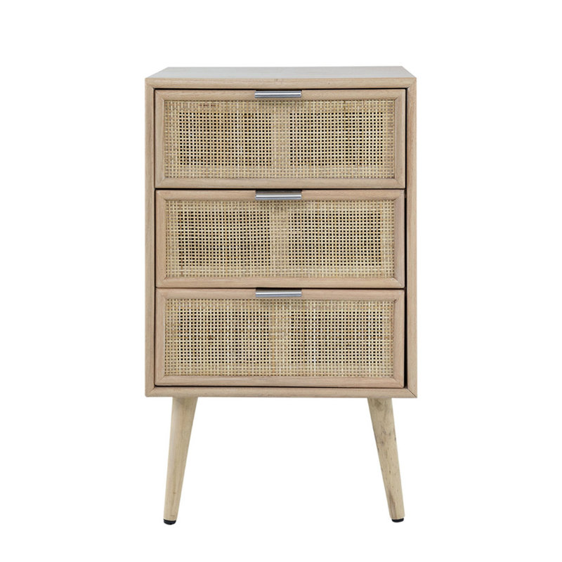 Commode 3 tiroirs l 14,5 po Bianco, Brun