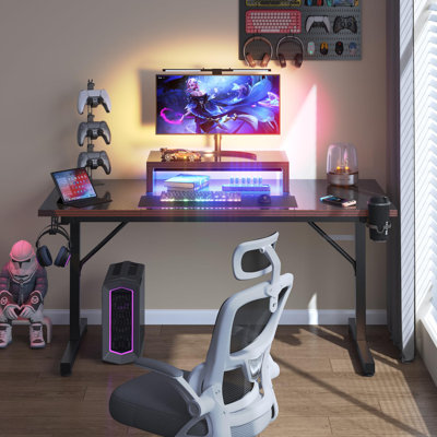 Adjustable Metal Base Computer Desk