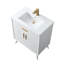 Meuble-lavabo simple 30 po avec plateau en céramique Lalena-230172431