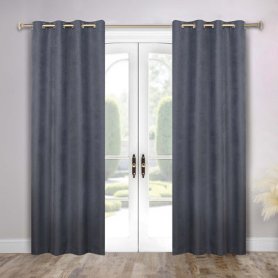 Solid 100% Room Darkening Machine Washable Curtain Panels