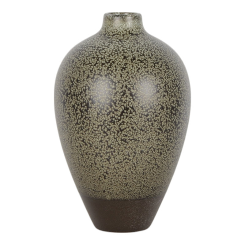 Sculptural Ceramic Vase with Textured Organic Design - Modern Decorative Accent, 10" H x 7" W x 7" D