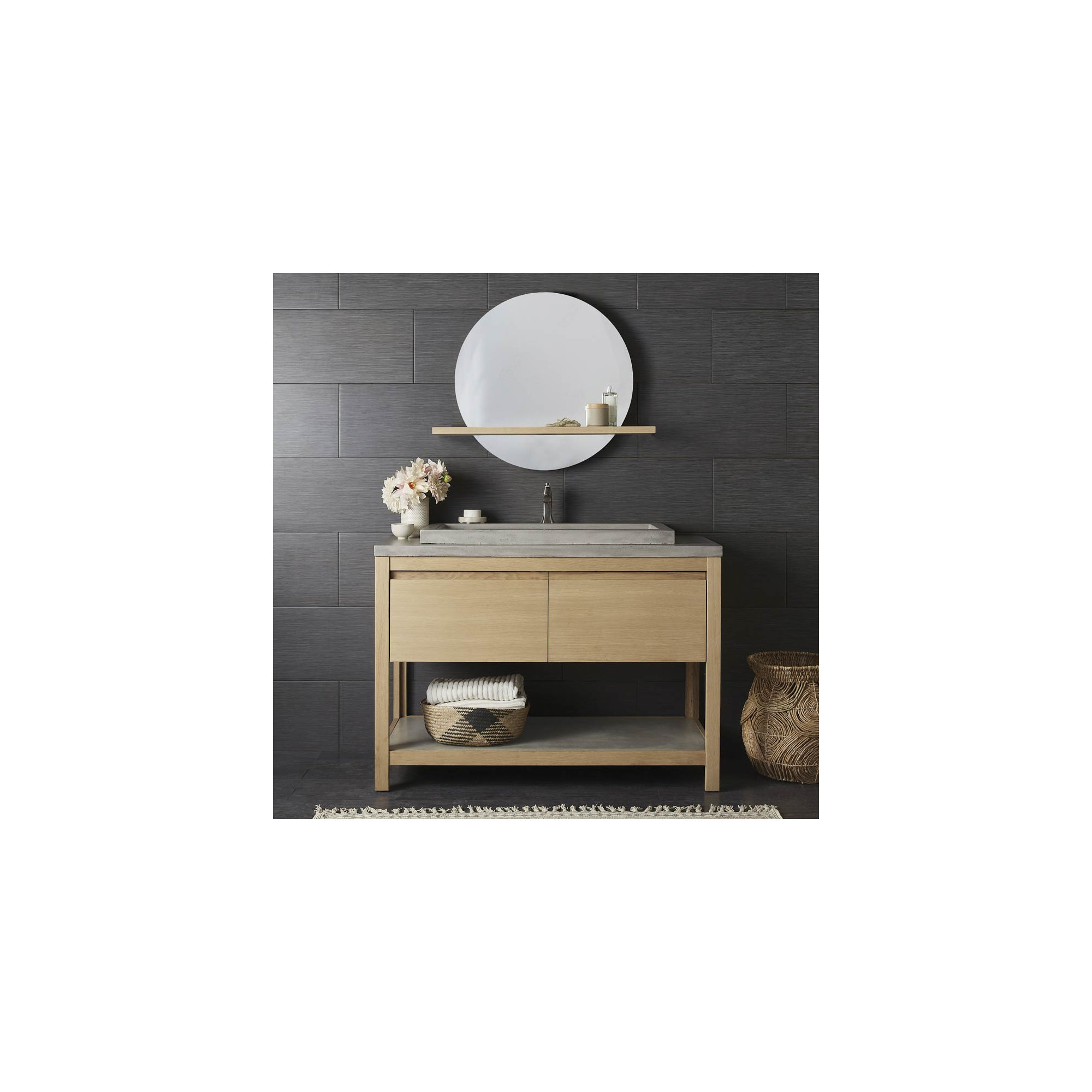 Solace 49" Single Bathroom Vanity Set, Ash, Sunrise Oak
