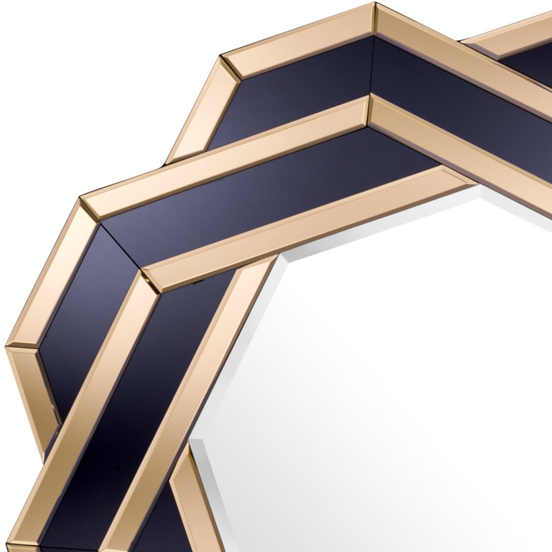 Mulini Flat Solid And Engineered Wood Beveled Wall Mirror