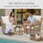Quirama Outdoor Courtyard PE Wicker High Backrest Swivel Chair With Side Table (Set Of 2)-116787761