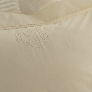 Lyric 500 Thread Count 100% Cotton Percale Flat Sheet, Queen, Platinum