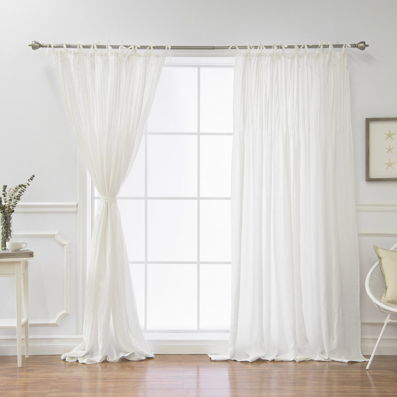 Abelia Semi Sheer Curtain, Dark Gray