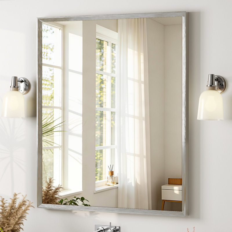 Miroir de salle de bain, 30''×36'', Nickel brossé