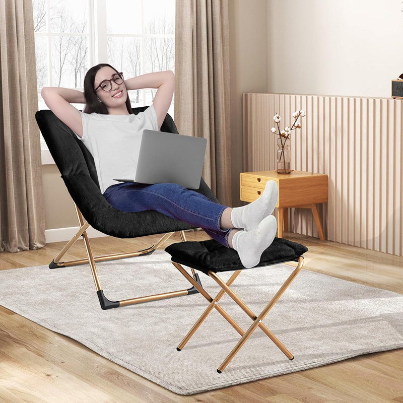 Fauteuil surdimensionné avec repose-pieds Comfy