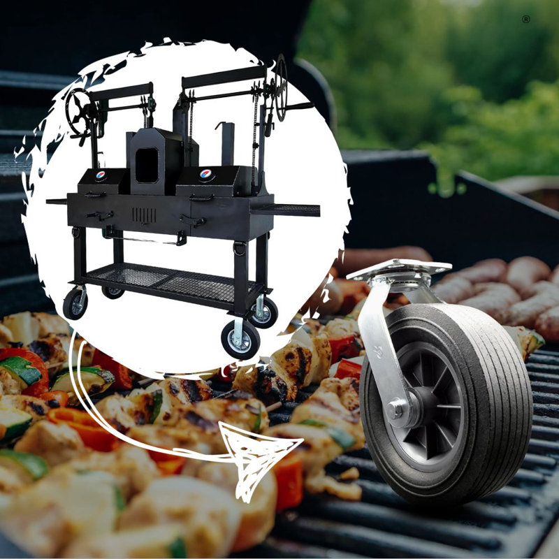 Ensemble de roulettes pivotantes BBQ BBQ
