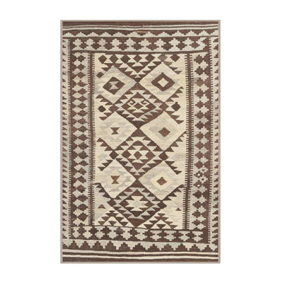 Tapis contemporain beige / brun