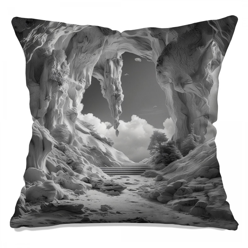 Coussins décoratifs monochromes Rocky Landscape, 16 x 16 pouces