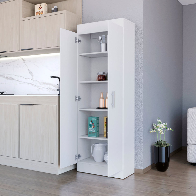Rangement pour salle de bain Lashawna, Blanc