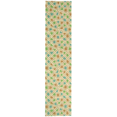Atilia Hand Hooked Cotton Pile Geometric Rug