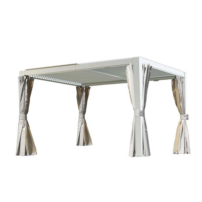 Pergola d'extérieur à persiennes avec persiennes réglables