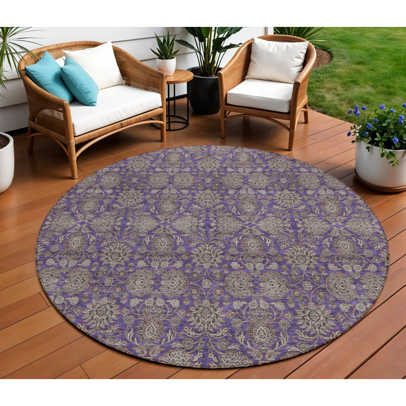 Tapis beige rond 8 po
