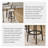 3 Pieces Bar Table And Chairs Set, Rectangle Table And 2 Chairs With Metal Legs-422684619