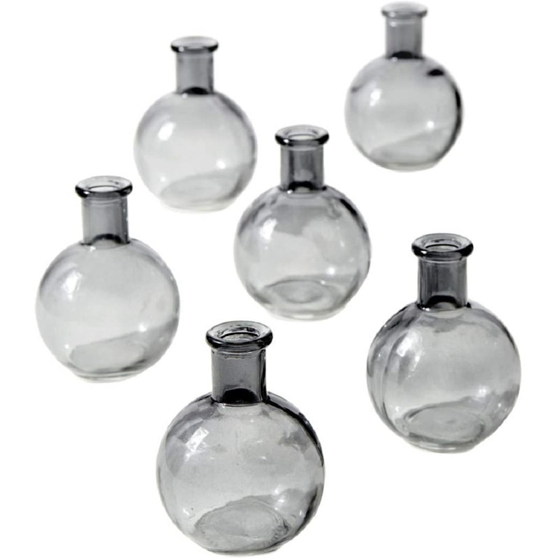 Pendaray Glass Table Vase, Smoke Gray