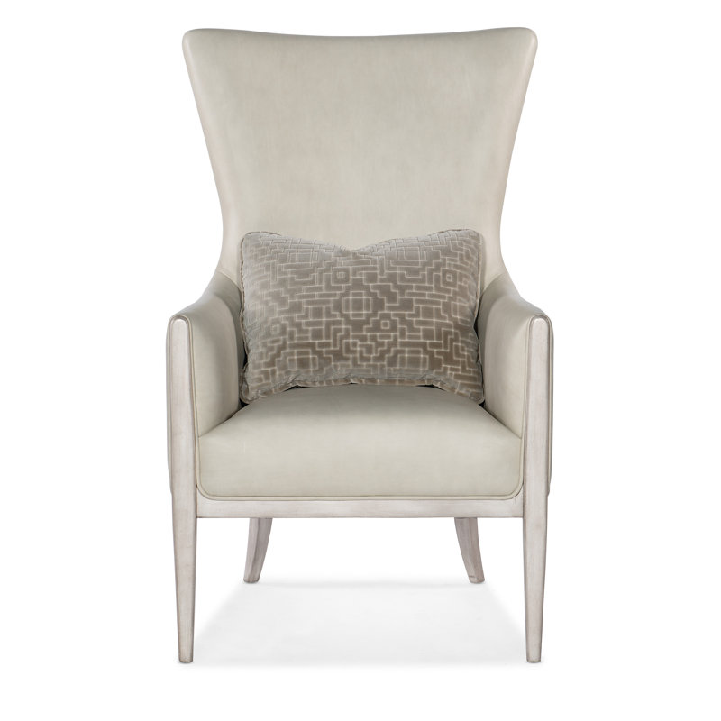 Kyndall Club Chair with Accent Pillow, Ivory