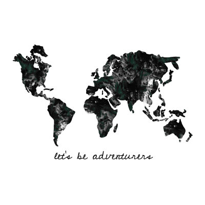 " Lets Be Adventurers Black Map "