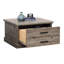Finition brun rustique, table basse en bois de pin, plateau de table spacieux, tiroir de rangement, rangement ouvert, tablette réglable, installation rapide, espaces de vie, table d'espaces familiaux de style brun, surface pour