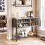 Console rectangulaire noire en bois manufacturé-131373777