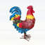 Statue de jardin coq en fer forgé, sculpture en métal pour un décor extérieur durable et rustique, idéale pour les pelouses, les fermes et les arrière-cours.