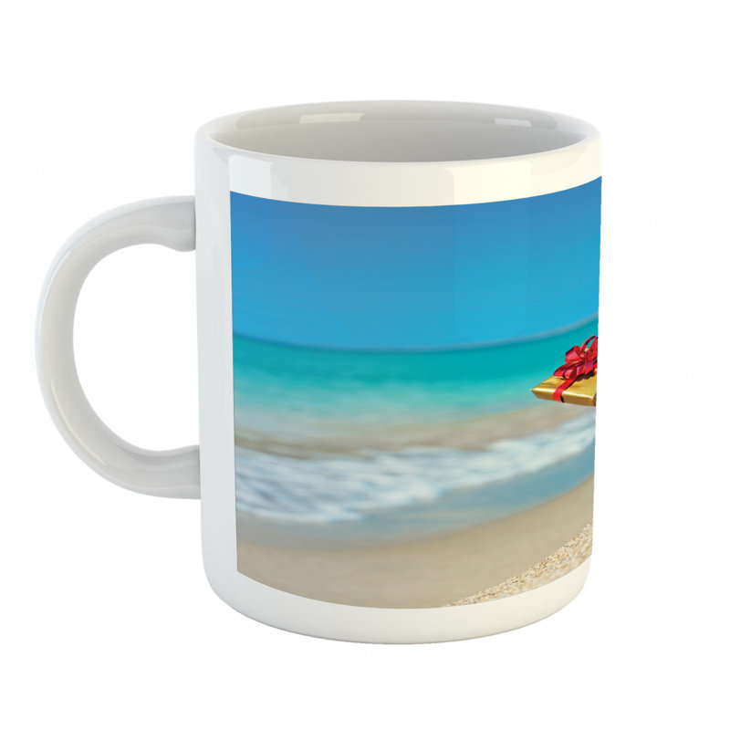 Grande tasse à café sable bonhomme de neige