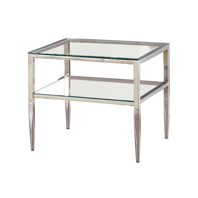 Irja Glass Top End Table