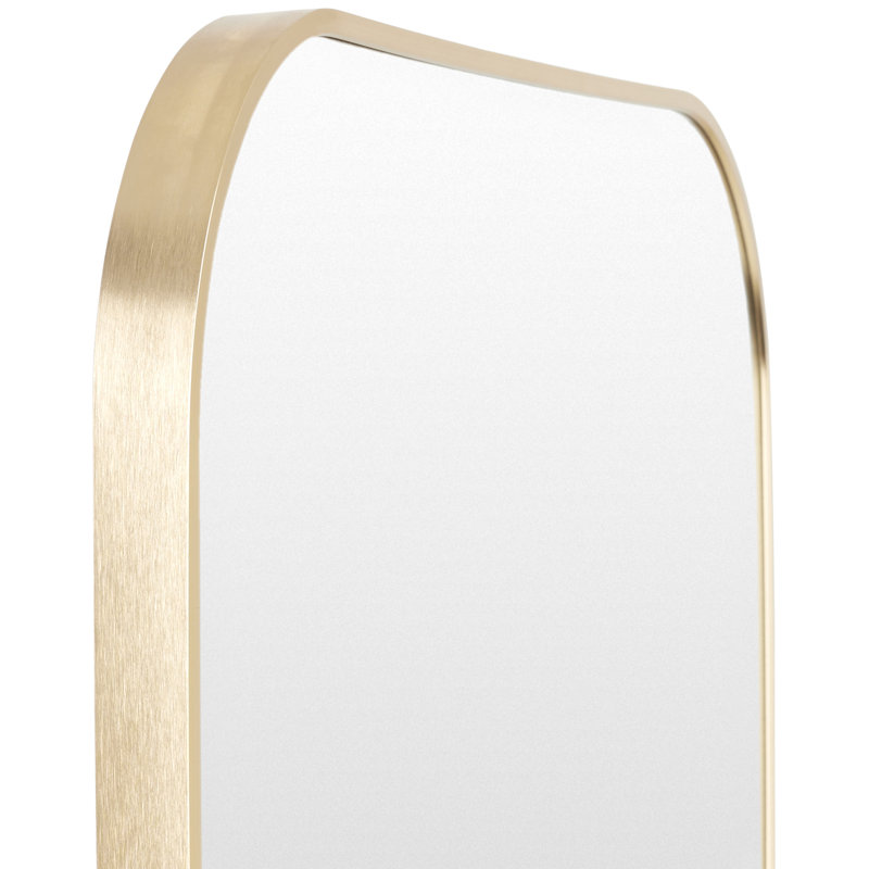Sirona Metal Asymmetrical Wall Mirror, Gold