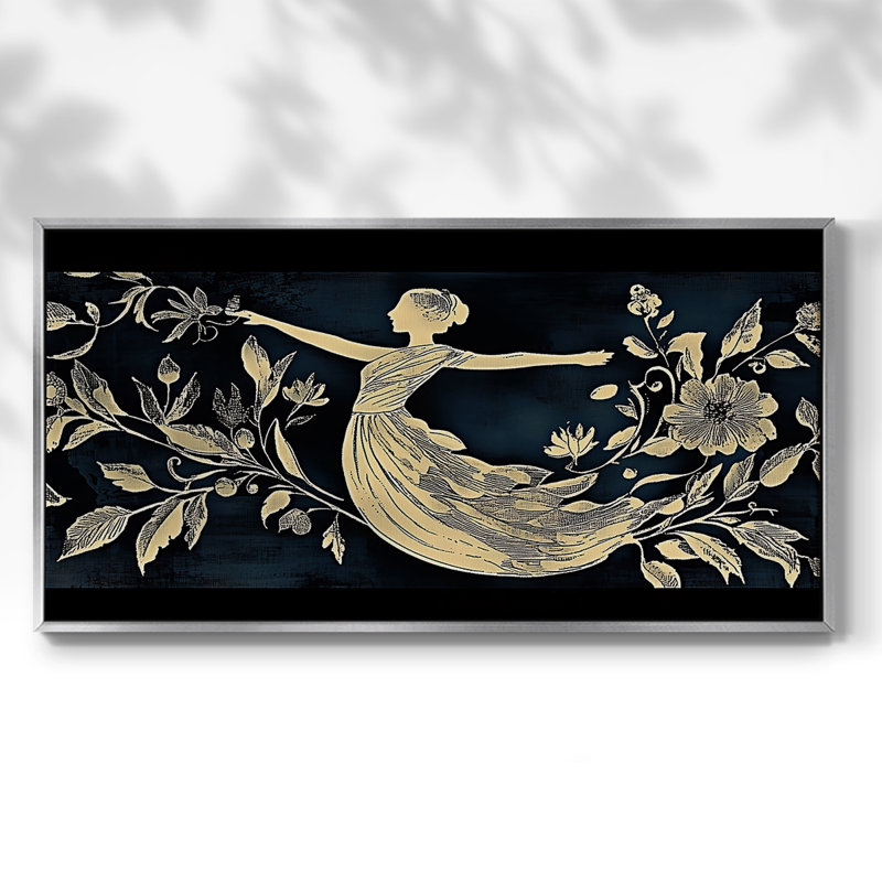 Paysage, série CLCL-XXVV, toile tendue avec châssis, prête à être accrochée, H 17 po x l 33 po, Argent argent