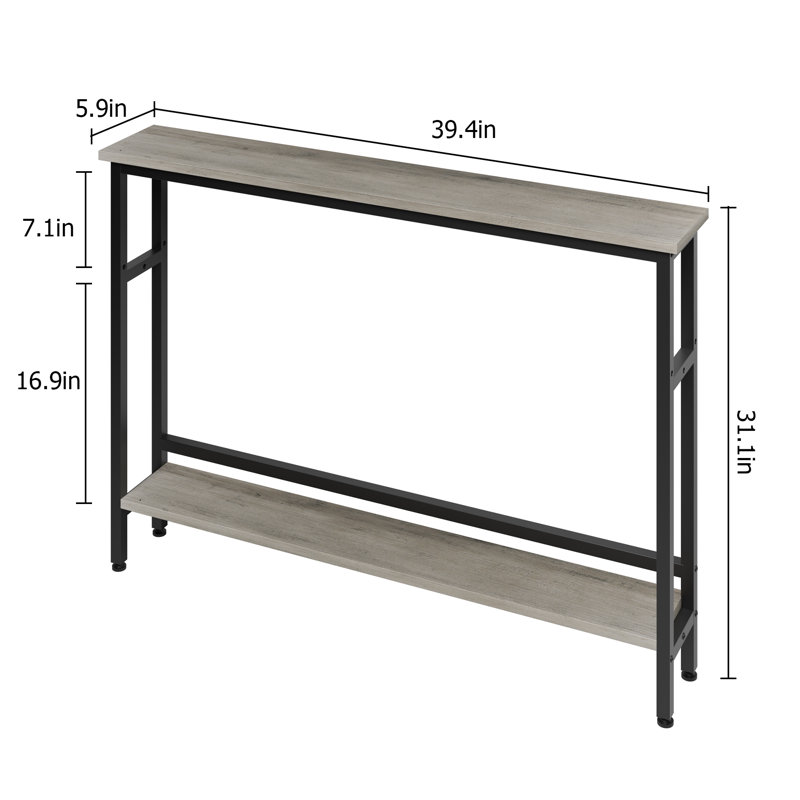 99.1 cm W Console Table, Grey