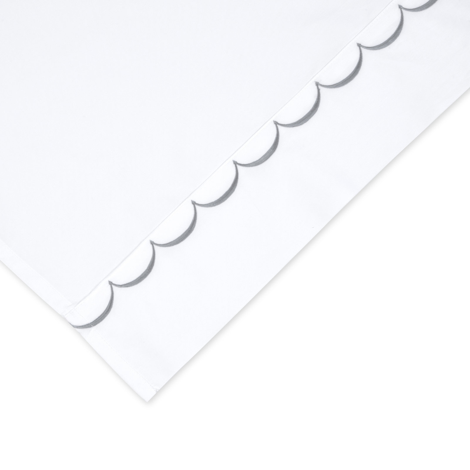 600 Thread Count Brushed Cotton Sateen Pillowcase, Gray, Standard