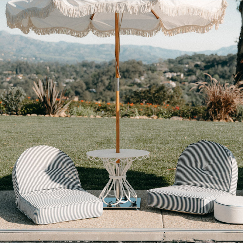 Chaise longue Laurens - Lauren's Stripe, Bleu marine