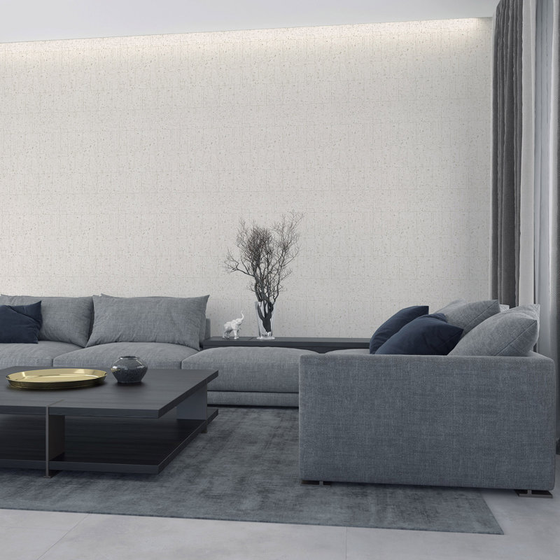 Anike Modern Stone Structure Design 10m x 53cm Wallpaper Roll, Grey