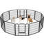 Pet Pen with 2 Doors & Automatic Locks-66582617