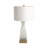 28" Casetta Glass Table Lamp, Clear/White