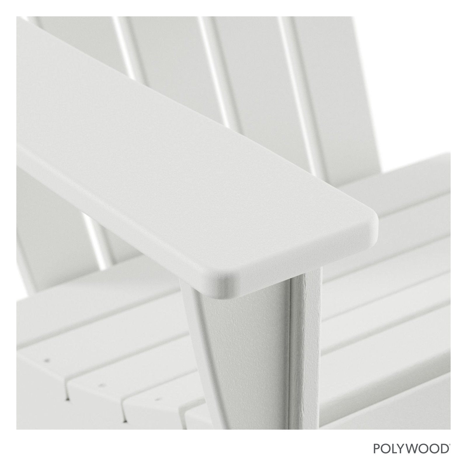POLYWOOD® Nautical Adirondack Chair, White