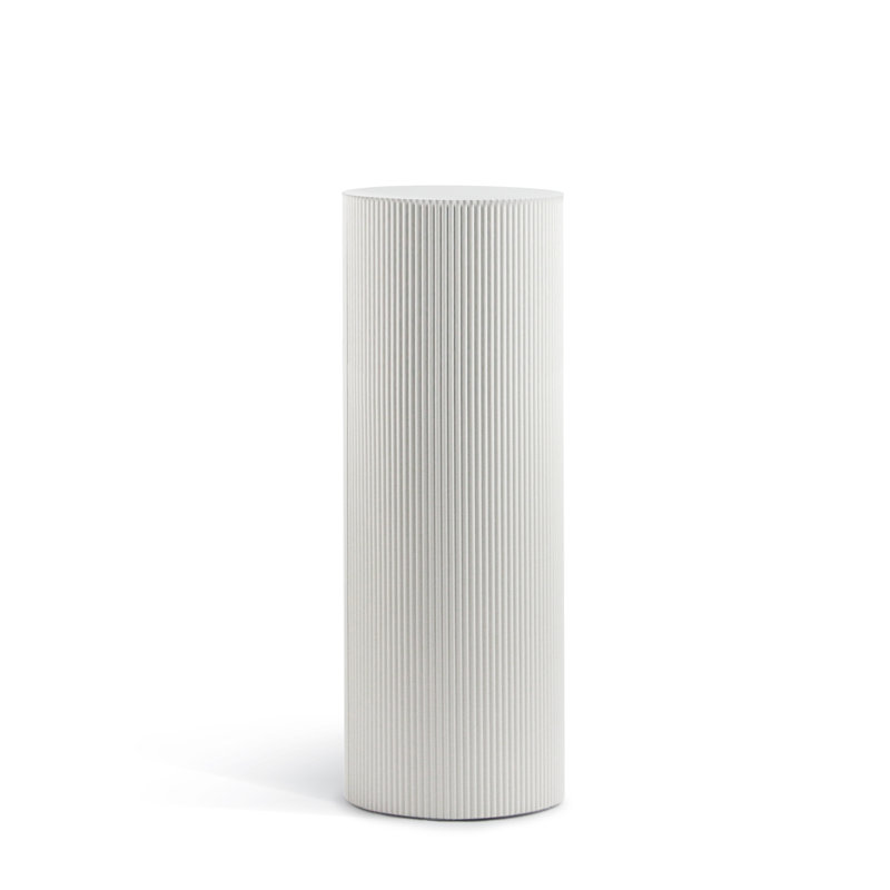  Ripped MDF Column, 36" H x 13" W x 13" D, Cream