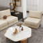 Canapé d'angle avec rangement, canapé deux places en tissu, causeuse moderne pour la maison