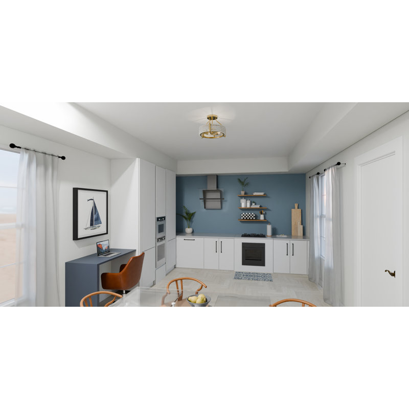 Plafonnier semi-encastré 3 lumières Krenek