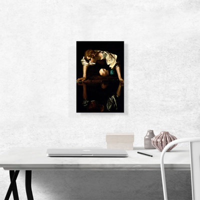 " Narcissus 1599 " by Caravaggio Painting Print