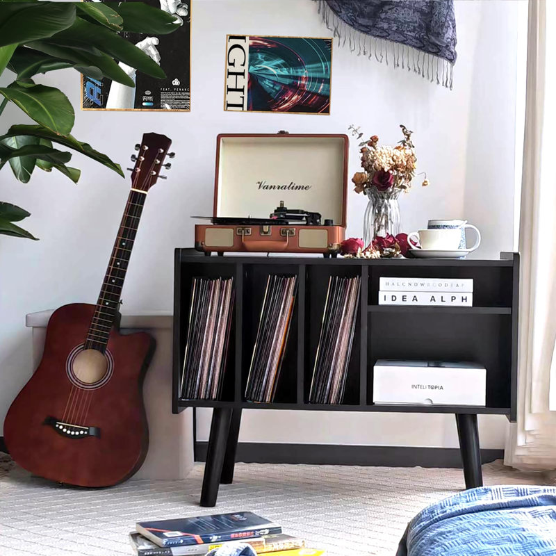 66.3cm H Media Shelves, Black
