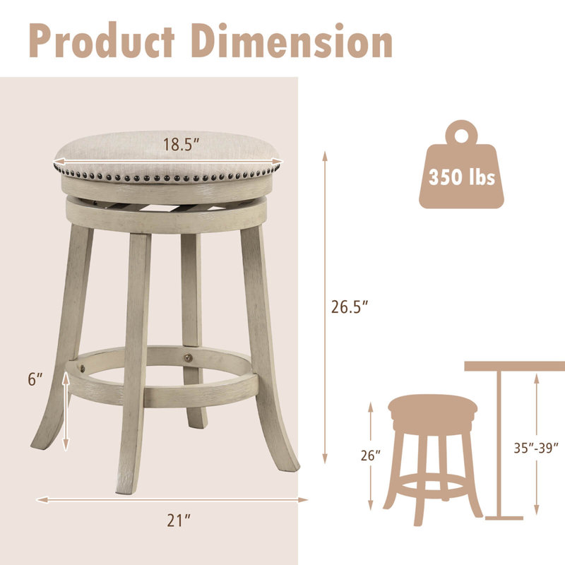 Tabourets de bar pivotants 26,5 po August Grove®, 2