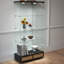 Vitrine moderne en verre avec grands tiroirs-1137119023