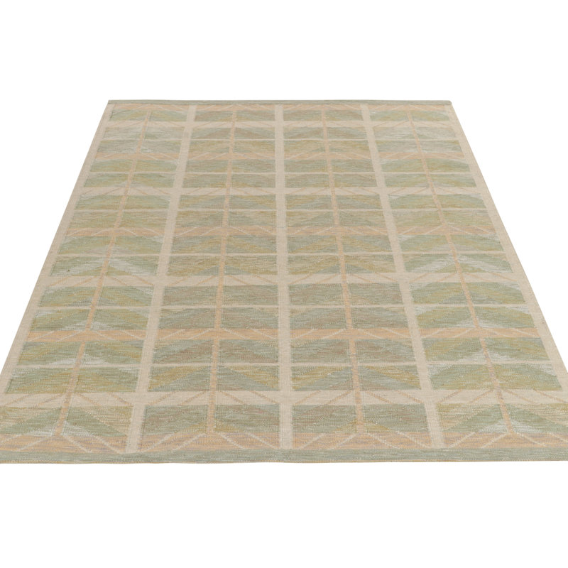 Scandinavian Wool Geometric Area Rug, Rectangle 12' x 15'