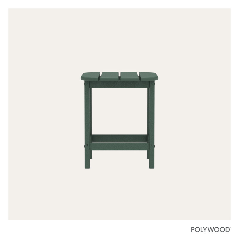POLYWOOD South Beach 18" Side Table, Hunter Green