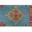 Tapis bleu nouvel âge en laine 6 pi 8 po x 9 pi 8 po Morrise