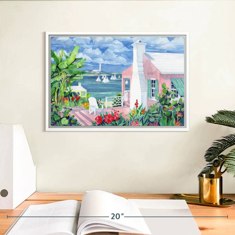 Bermuda Cove, Cadre flottant blanc, 13 po x 9 po