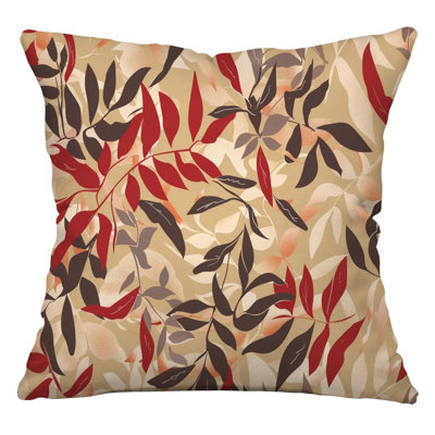 Floral Nature Motif Reversible Throw Pillow